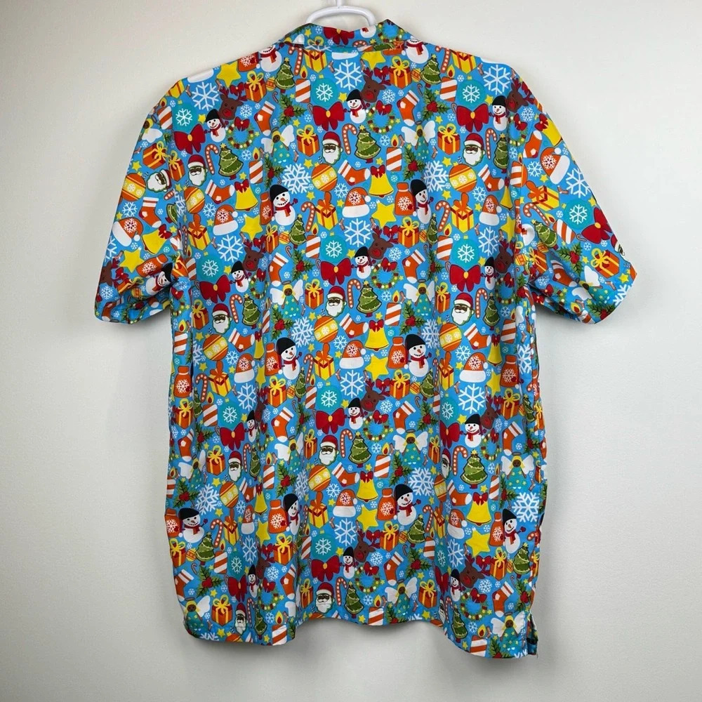 Festive Christmas Themed Hawaiian Shirt King Kameha 2XL Office Party - Picture 3 of 6